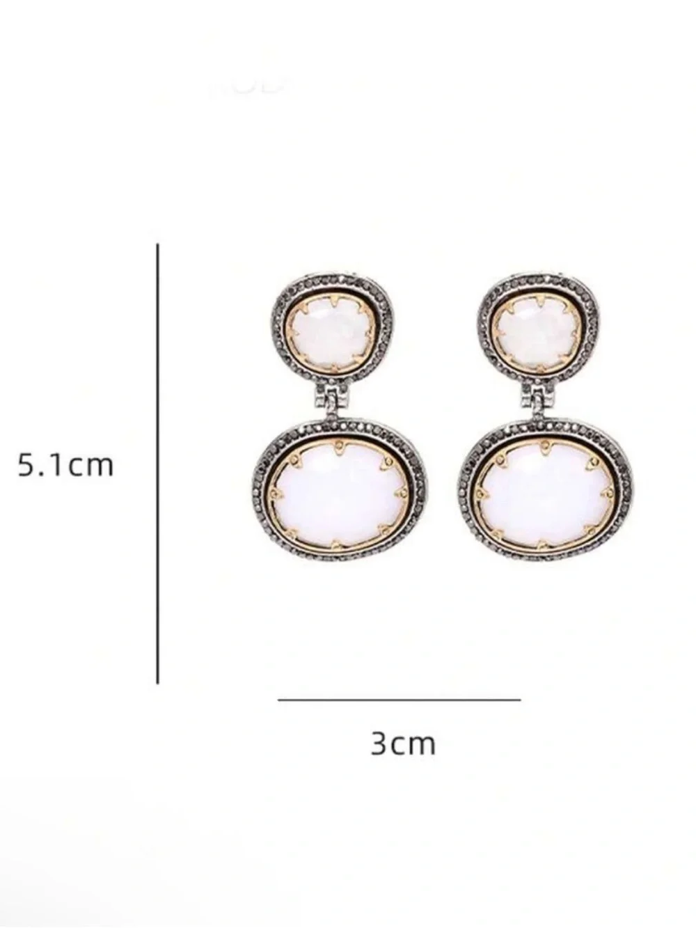 Vintage Vintage Mother of Pearl Halo Drop Earrings